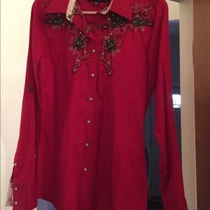 Western shirt with studs. Very attractive/stunning
